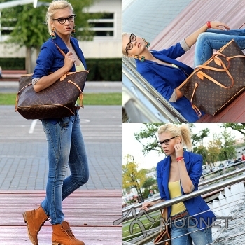 Pasek, http://www.fruttidimoda.pl; Botki, http://www.ibuciki.pl; Spodnie Tally Weijl, Magnolia Park Wrocław; Marynarka Attentif, http://www.allegro.pl; Bluzka Attentif, http://www.allegro.pl